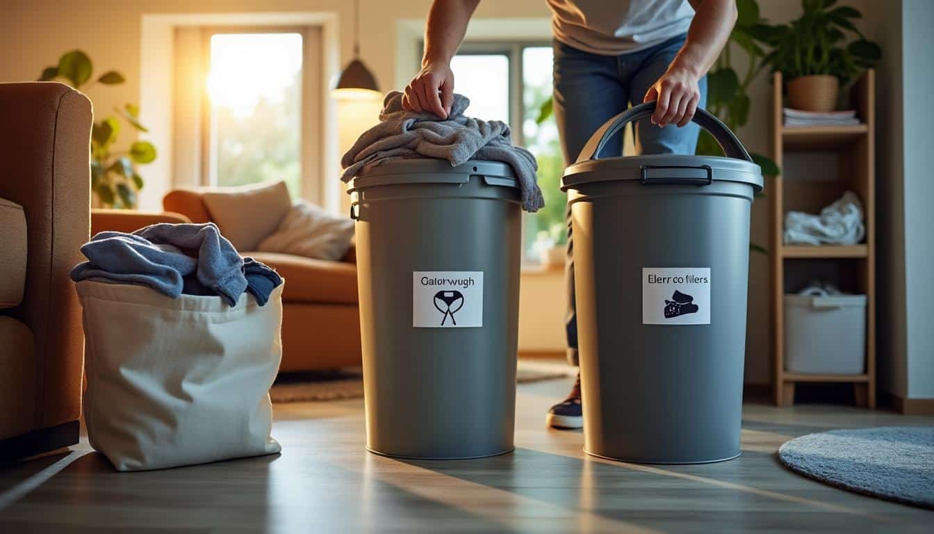 Illustration: Comment choisir la poubelle idéale pour le tri des vêtements usagés ?