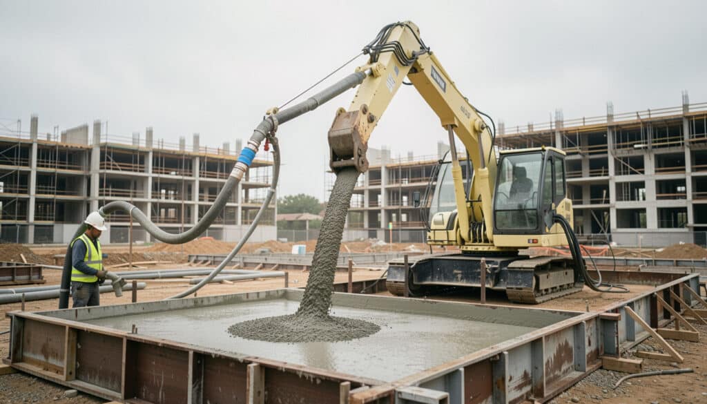 Pompe à béton : fonctionnement, choix et usage chantier